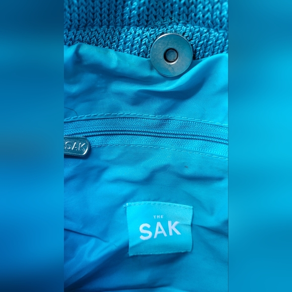 GUC The Sak Cherry Crochet Bag Y2K style Blue Pink - Picture 7 of 10